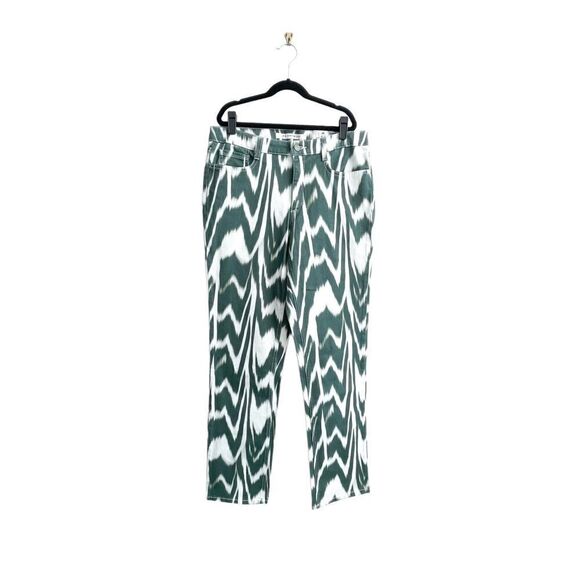 Jones New York Sutton Straight Loden Green Pants Jeans Women's 10 Stretchy - Picture 1 of 12